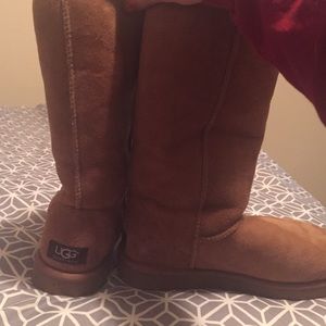 Chestnut tall uggs