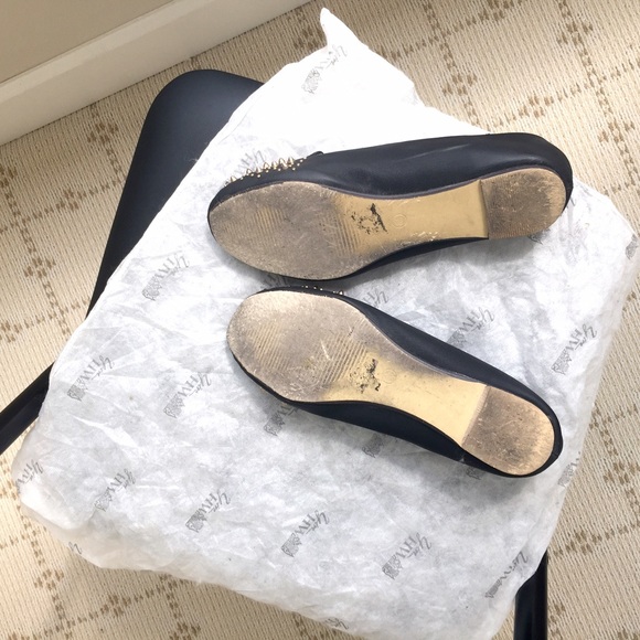 Shoes - Gold studded black statement flats Shoes - Gold studded black statement flats