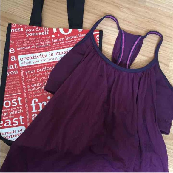 Lululemon purple no limits tank top