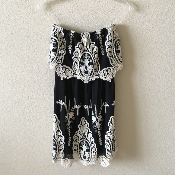 Black and White Lace Dress