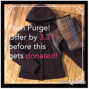 Calvin Klein brown quilted coat with plush lining