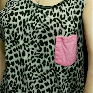 Pink Small Cheetah Cutoff