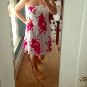 Hawaiian flower beach dress with or without straps