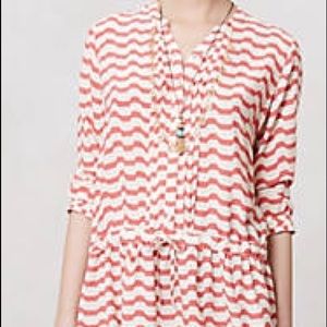 Anthropologie XS swizzle stripe tunic
