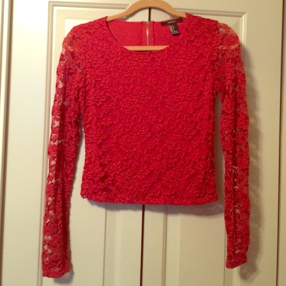 Red lace top