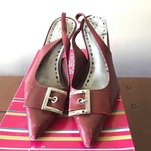 BCBGirl Darbi Rust Italian Kid Heels