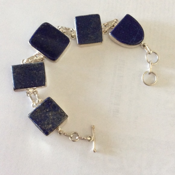 🎉 Host Pick! SALE-Sterling Blue Lapis Bracelet 🎉 - Picture 1 of 2