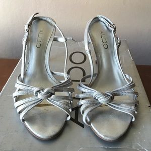 Aldo Silver Slingbacks