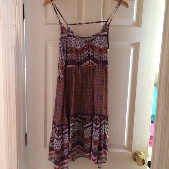 Multi Print Flowy + Short Sun Dress - Picture 2 of 2