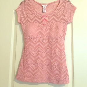 Lace pink top