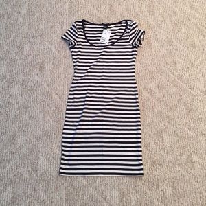 H&M fitted striped dress