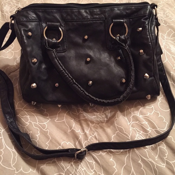 Studded black purse