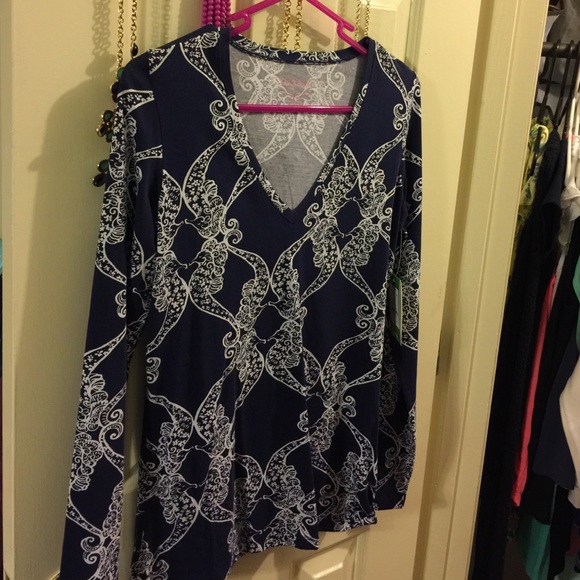 Lilly Pulitzer MS Behave Navy Jodie Top