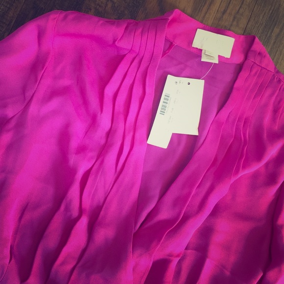 JCrew Collection  Fuchsia  Draped Georgette Top