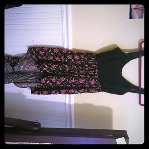 Floral hi-low dress