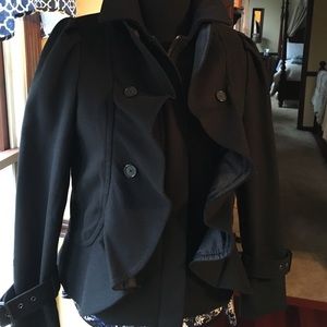 NEW G.I.L.I. Zip Front Ruffle Jacket