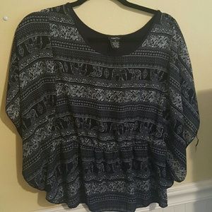 Elephant print crop top