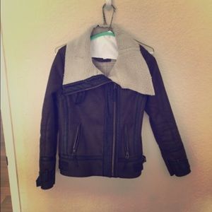 Brown piperlime faux shearling jacket
