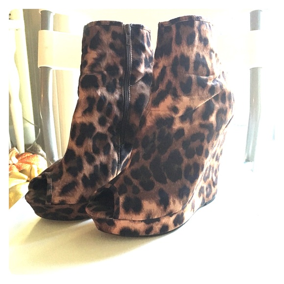 Forever 21 Leopard Booties