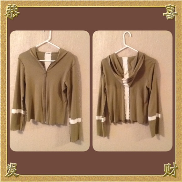 2/$8 Olive Green Top/Cardigan