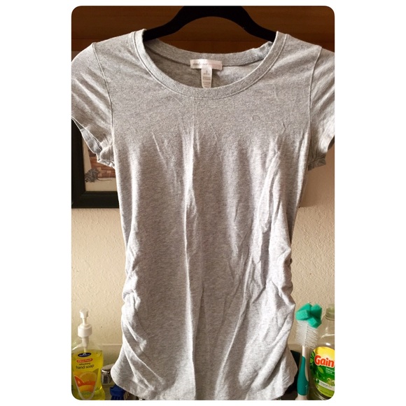 Grey crew neck maternity t-shirt