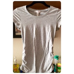 Grey crew neck maternity t-shirt