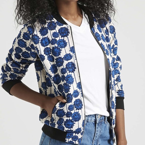Topshop Jackets & Blazers - Topshop Floral Print Bomber Jacket NWOT