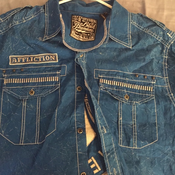 Affliction button up short sleeve