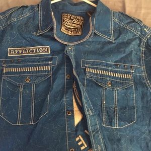 Affliction button up short sleeve