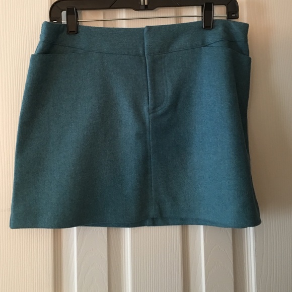 Teal mini skirt with pockets