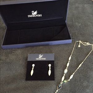 Swarovski 'Y' necklace and earrings