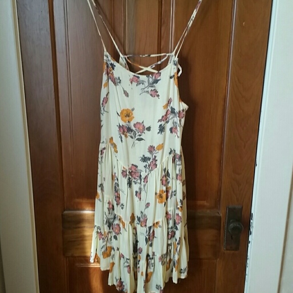 Free People cream floral dress