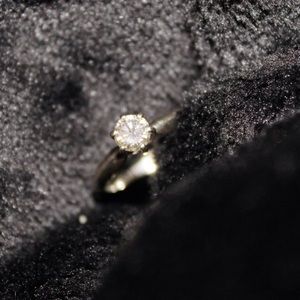 1/2 Carat White Gold Solitaire Ring 5.5 - 67% Off