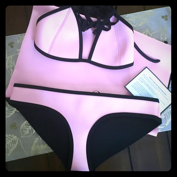 triangl swimwear Other - NEW TRIANGL Top&Bottom neoprene Pink bikini M