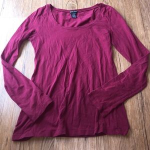 Maroon long sleeve top