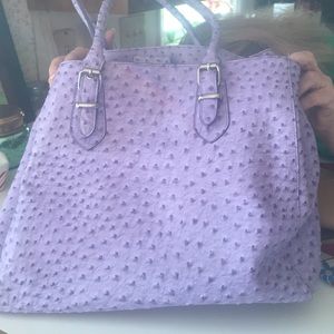 Lavender imitation ostrich bag!