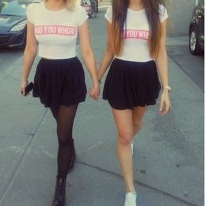 Brandy Melville Black Heather Skirt