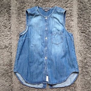 Sleeveless Denim Shirt