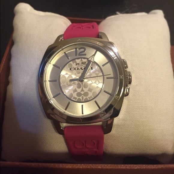 Coach Watch with Pink Band