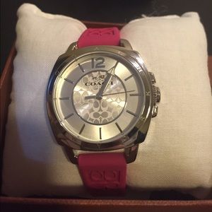 Coach Watch with Pink Band