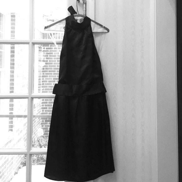 Forever21 Navy Satin Collar Dress