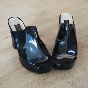 Metallic Midnight Blue Club Kid Platforms