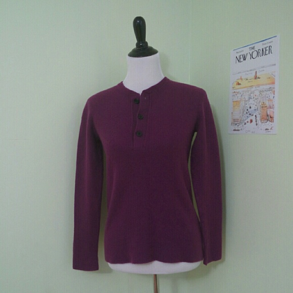Marc Jacobs purple cashmere sweater henley