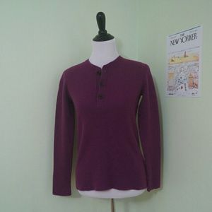 Marc Jacobs purple cashmere sweater henley
