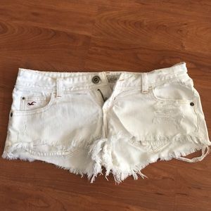 Hollister white shorts size 5