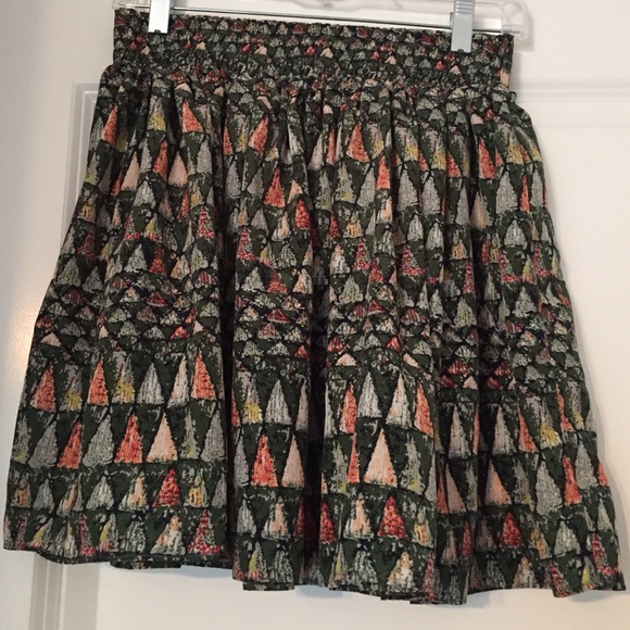 Ya green Aztec skirt