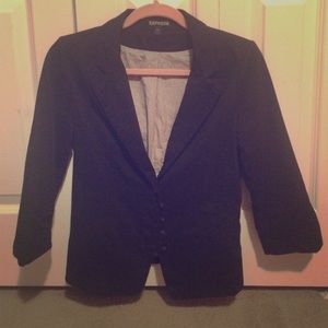 Woman's Black Cropped Blazer from Express