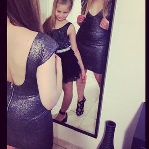 Gold and sparkly party dress