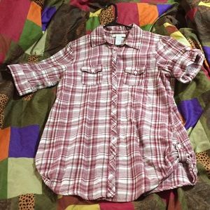 Half sleeve button up