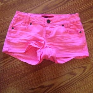Hot Pink Denim Shorts